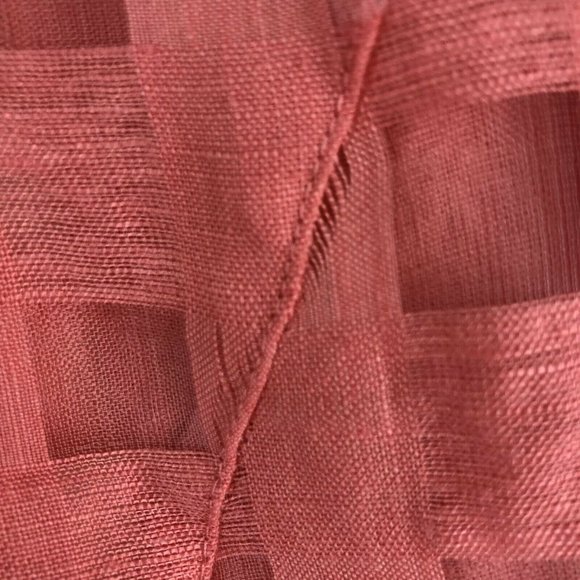 John Mark Coral Pink Button Front Linen Blend Top - Picture 6 of 9